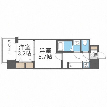 恵美須町駅 徒歩2分 4階の物件間取画像